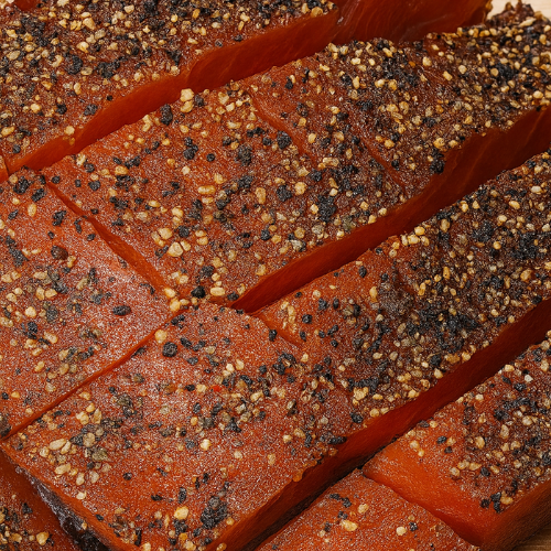 Peppered Cold Smoked Sockeye Salmon 16-24 oz