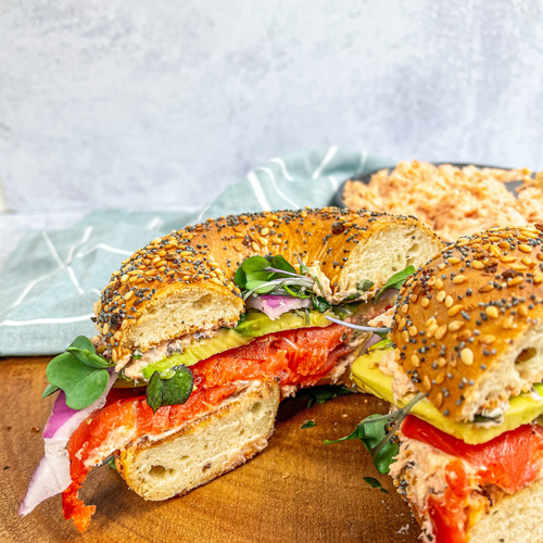 Cold smoked salmon - buy wild caught seafood online - bagel - mif seafood