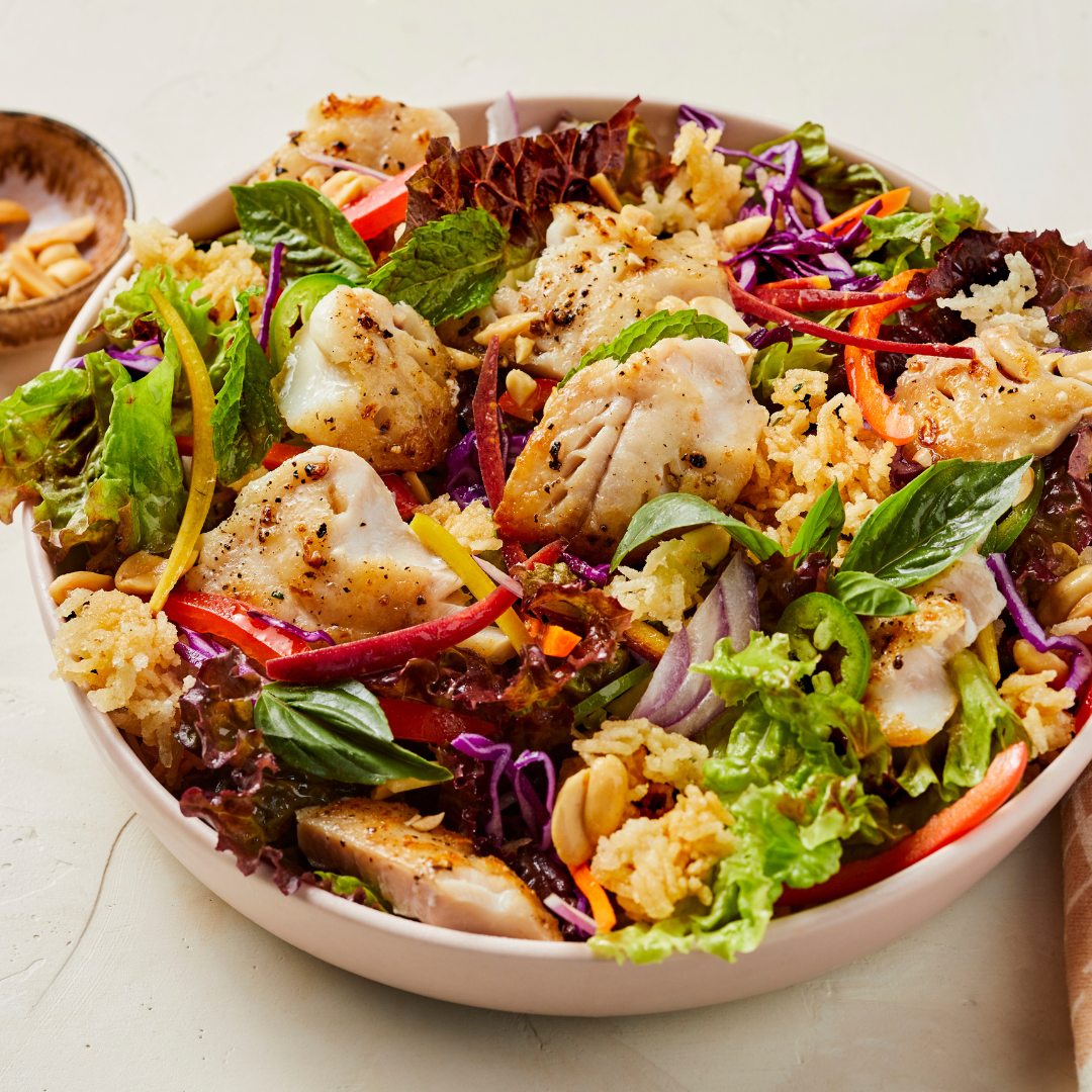 Wild caught alaskan halibut salad - buy wild caught seafood online - 6 oz - mif seafood