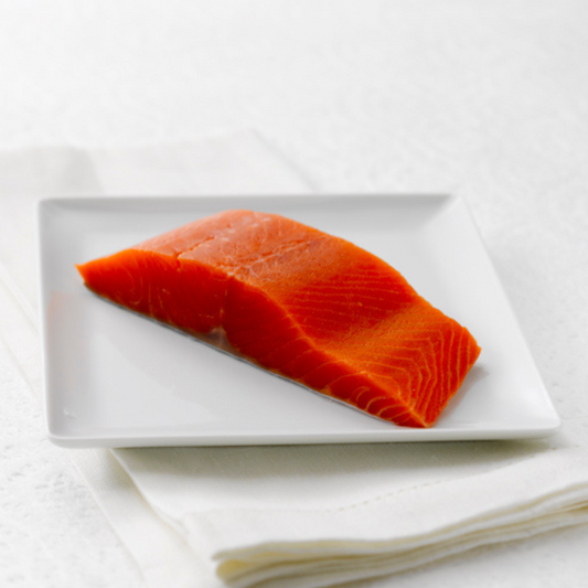 raw wild caught sockeye salmon - buy seafood online - 6 oz