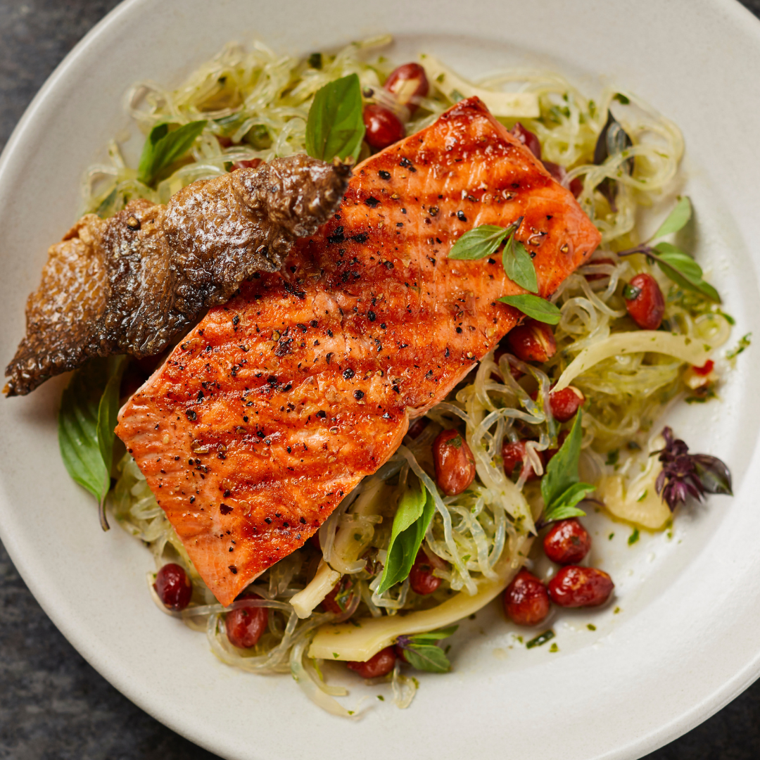 grilled wild caught sockeye salmon - buy seafood online - 6 oz